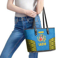 Italy Lazio Leather Tote Bag Flag Style - Wonder Print Shop