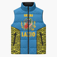 Italy Lazio Sleeveless Puffer Jacket Flag Style LT19