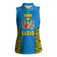 Italy Lazio Women Sleeveless Polo Shirt Flag Style LT19