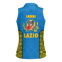 Italy Lazio Women Sleeveless Polo Shirt Flag Style LT19