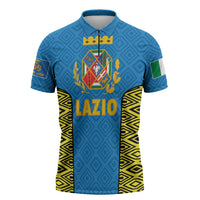 Italy Lazio Zipper Polo Shirt Flag Style LT19