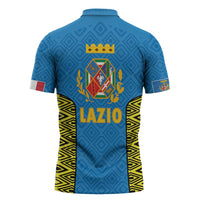 Italy Lazio Zipper Polo Shirt Flag Style LT19