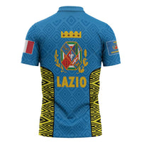 Italy Lazio Zipper Polo Shirt Flag Style LT19