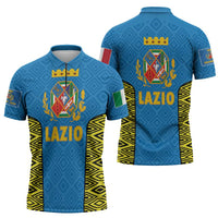 Italy Lazio Zipper Polo Shirt Flag Style LT19
