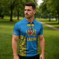 Italy Lazio Zipper Polo Shirt Flag Style LT19