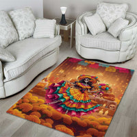 Mexico Day Of The Dead Area Rug Día de los Muertos Catrina - Wonder Print Shop