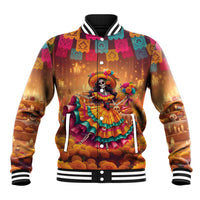 Mexico Day Of The Dead Baseball Jacket Día de los Muertos Catrina - Wonder Print Shop