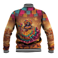 Mexico Day Of The Dead Baseball Jacket Día de los Muertos Catrina - Wonder Print Shop