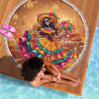 Mexico Day Of The Dead Beach Blanket Día de los Muertos Catrina - Wonder Print Shop