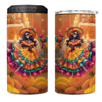 Mexico Day Of The Dead 4 in 1 Can Cooler Tumbler Día de los Muertos Catrina - Wonder Print Shop