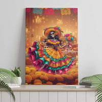 Mexico Day Of The Dead Canvas Wall Art Día de los Muertos Catrina - Wonder Print Shop