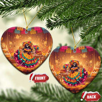 Mexico Day Of The Dead Ceramic Ornament Día de los Muertos Catrina - Wonder Print Shop