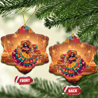 Mexico Day Of The Dead Ceramic Ornament Día de los Muertos Catrina - Wonder Print Shop