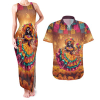Mexico Day Of The Dead Couples Matching Tank Maxi Dress and Hawaiian Shirt Día de los Muertos Catrina - Wonder Print Shop