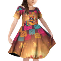 Mexico Day Of The Dead Family Matching Off Shoulder Short Dress and Hawaiian Shirt Día de los Muertos Catrina - Wonder Print Shop
