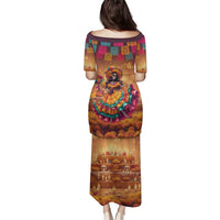 Mexico Day Of The Dead Family Matching Puletasi and Hawaiian Shirt Día de los Muertos Catrina - Wonder Print Shop