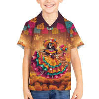 Mexico Day Of The Dead Family Matching Puletasi and Hawaiian Shirt Día de los Muertos Catrina - Wonder Print Shop