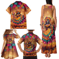 Mexico Day Of The Dead Family Matching Tank Maxi Dress and Hawaiian Shirt Día de los Muertos Catrina - Wonder Print Shop
