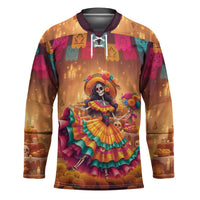 Mexico Day Of The Dead Hockey Jersey Día de los Muertos Catrina - Wonder Print Shop