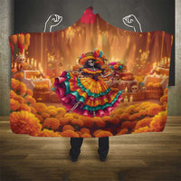 Mexico Day Of The Dead Hooded Blanket Día de los Muertos Catrina - Wonder Print Shop