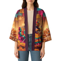 Mexico Day Of The Dead Kimono Día de los Muertos Catrina - Wonder Print Shop