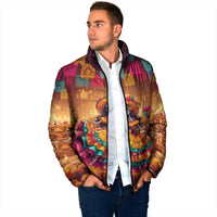 Mexico Day Of The Dead Padded Jacket Día de los Muertos Catrina - Wonder Print Shop