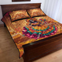 Mexico Day Of The Dead Quilt Bed Set Día de los Muertos Catrina - Wonder Print Shop