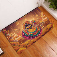 Mexico Day Of The Dead Rubber Doormat Día de los Muertos Catrina - Wonder Print Shop