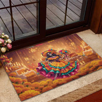 Mexico Day Of The Dead Rubber Doormat Día de los Muertos Catrina - Wonder Print Shop