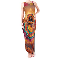 Mexico Day Of The Dead Tank Maxi Dress Día de los Muertos Catrina - Wonder Print Shop