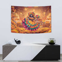 Mexico Day Of The Dead Tapestry Día de los Muertos Catrina - Wonder Print Shop