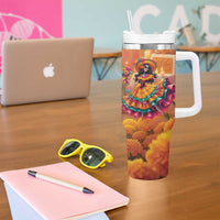 Mexico Day Of The Dead Tumbler With Handle Día de los Muertos Catrina - Wonder Print Shop