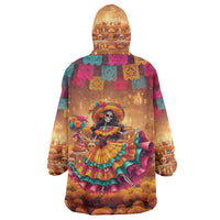Mexico Day Of The Dead Wearable Blanket Hoodie Día de los Muertos Catrina - Wonder Print Shop