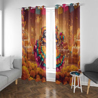 Mexico Day Of The Dead Window Curtain Día de los Muertos Catrina - Wonder Print Shop