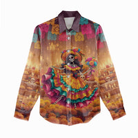 Mexico Day Of The Dead Women Casual Shirt Día de los Muertos Catrina - Wonder Print Shop