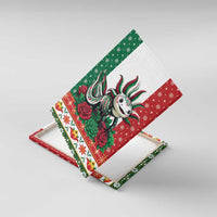 Mexico Christmas Canvas Wall Art Cute Axolotl with Flag Style - Wonder Print Shop