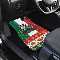 Mexico Christmas Car Mats Cute Axolotl with Flag Style - Wonder Print Shop