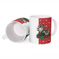 Mexico Christmas Ceramic Mug Cute Axolotl with Flag Style - Wonder Print Shop