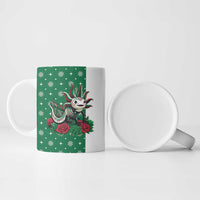 Mexico Christmas Ceramic Mug Cute Axolotl with Flag Style - Wonder Print Shop