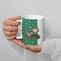 Mexico Christmas Ceramic Mug Cute Axolotl with Flag Style - Wonder Print Shop