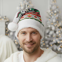 Mexico Christmas Santa Hat Cute Axolotl with Flag Style - Wonder Print Shop