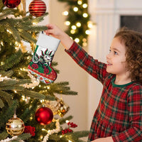 Mexico Christmas Stocking Cute Axolotl with Flag Style - Wonder Print Shop