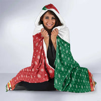 Mexico Christmas Hooded Blanket Cute Axolotl with Flag Style - Wonder Print Shop