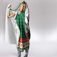 Mexico Christmas Hooded Blanket Cute Axolotl with Flag Style - Wonder Print Shop