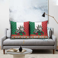 Mexico Christmas Pillow Cover Cute Axolotl with Flag Style - Wonder Print Shop