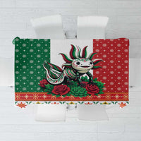 Mexico Christmas Tablecloth Cute Axolotl with Flag Style - Wonder Print Shop