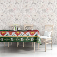 Mexico Christmas Tablecloth Cute Axolotl with Flag Style - Wonder Print Shop