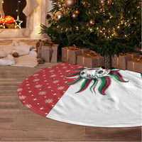 Mexico Christmas Tree Skirt Cute Axolotl with Flag Style - Wonder Print Shop