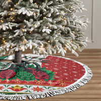 Mexico Christmas Tree Skirt Cute Axolotl with Flag Style - Wonder Print Shop