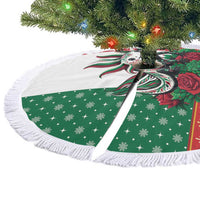 Mexico Christmas Tree Skirt Cute Axolotl with Flag Style - Wonder Print Shop